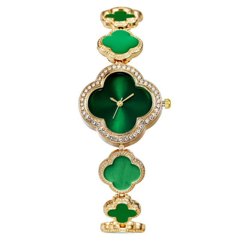 Best-selling fashionable petal-shaped four-leaf clover ladies' watch, women's watch bracelet quartz watch