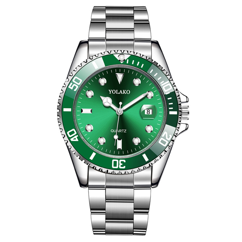 Green Water Ghost men's watch with steel band quartz