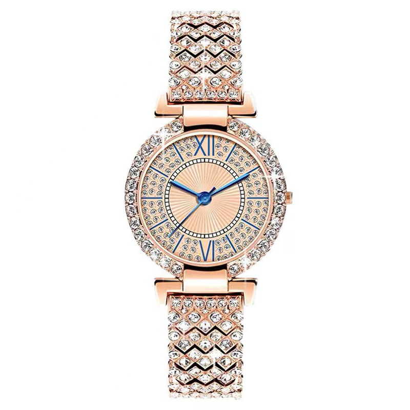 All-diamond ladies' watch, quartz watch, bracelet watch for women